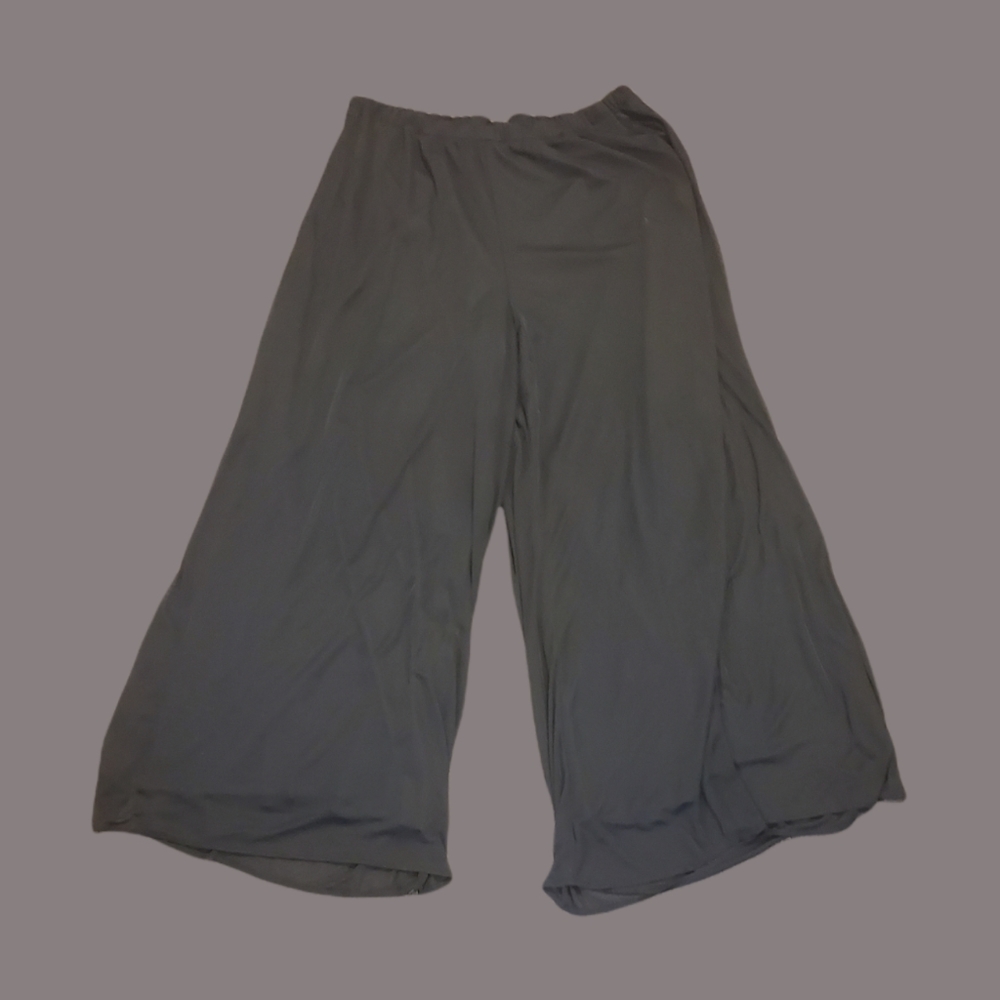 Wide Leg Black Plus Size Pants